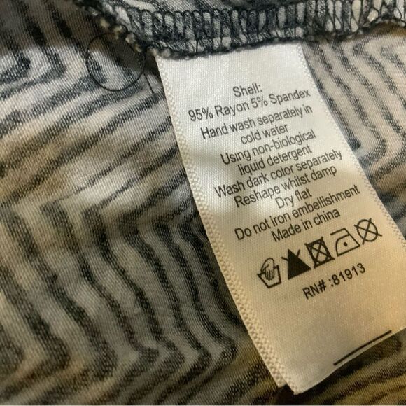 NWT PLENTY BY TRACY REESE SZ XS BLACK WHITE V-NECK HERRINGBONE PRINT FLOWY DRESS - Picture 9 of 9